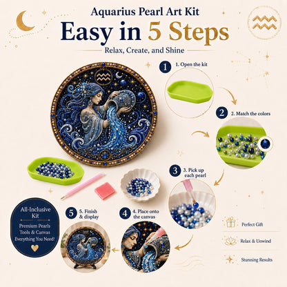 ✨Last Day 49% OFF - DIY 12 Zodiac Signs Pearl Art Kit ♈🌙