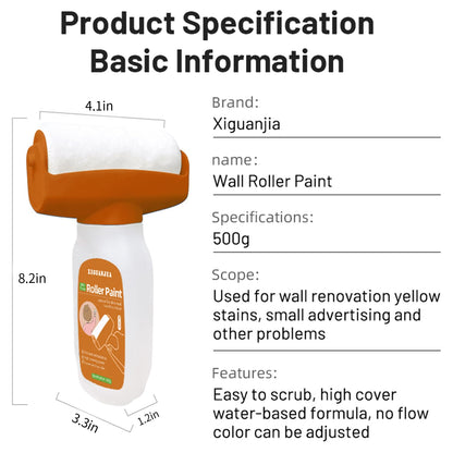 🔥Two-in-One Wall Repair Roller Paint—Effortless DIY Fixes!