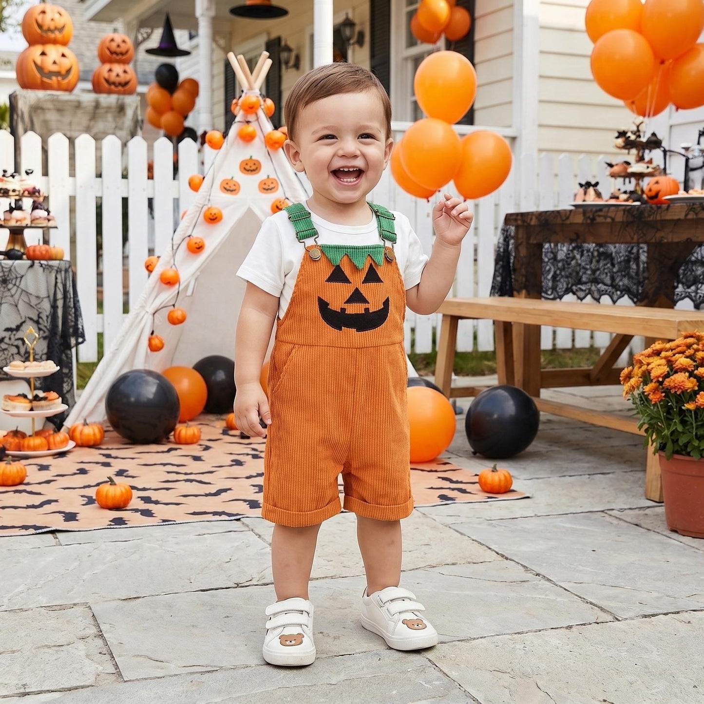 ✨Halloween Early Sale🎃Baby Boy Halloween Overalls