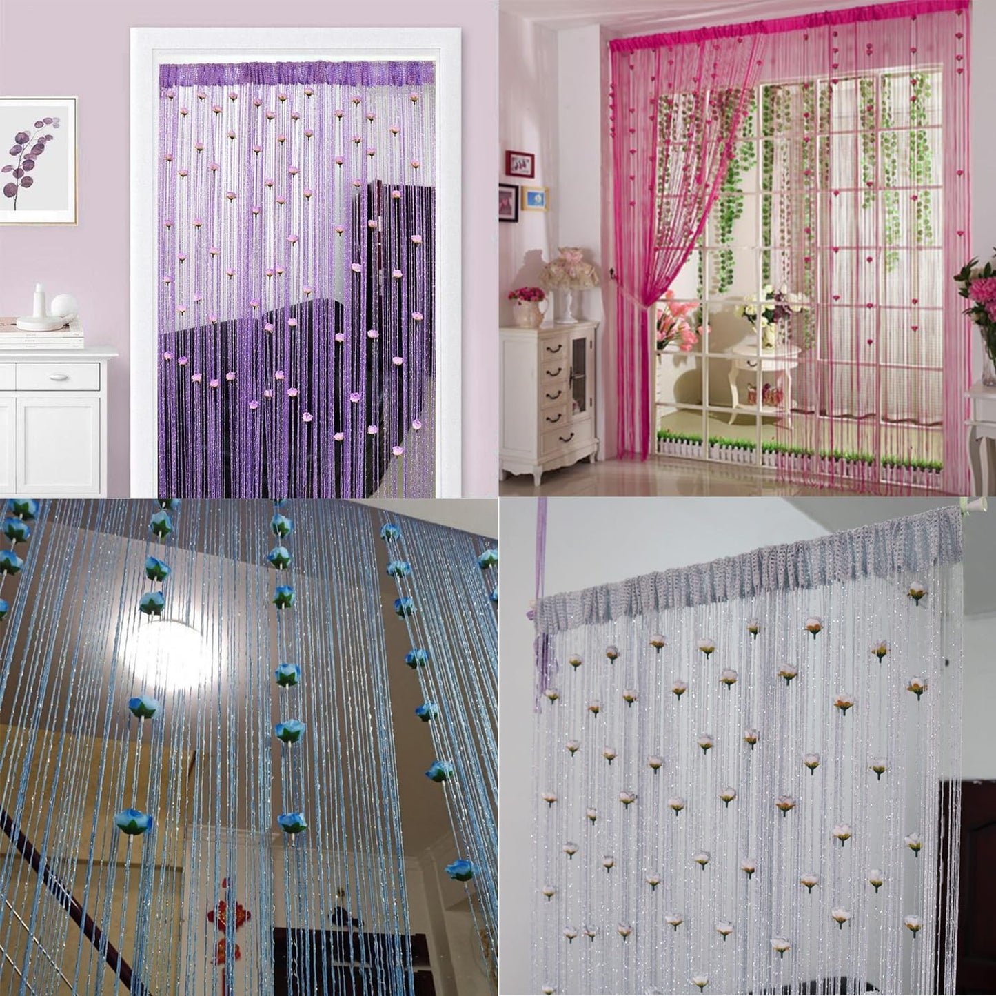 🎖️🏆Flash Sale 🔥 Rose Thread Door String Curtain