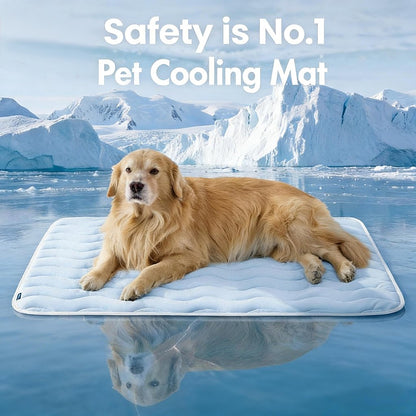 ✨🐶Washable Cooling Dog Mat, ❄️Non-Slip Summer Crate Bed for Large Dogs, No Gel & No Electric