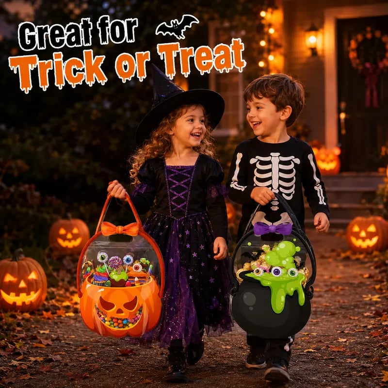 ✨20/40/60 Pcs Halloween Plastic Goodie Bags🎃