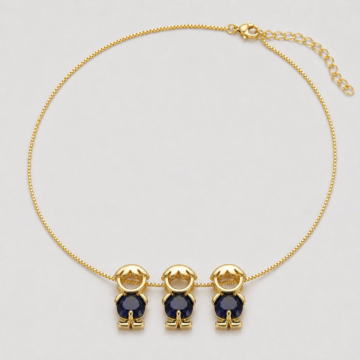 🔥Brass Custom Heart Birthstone Necklace With 1-6 Family Charms