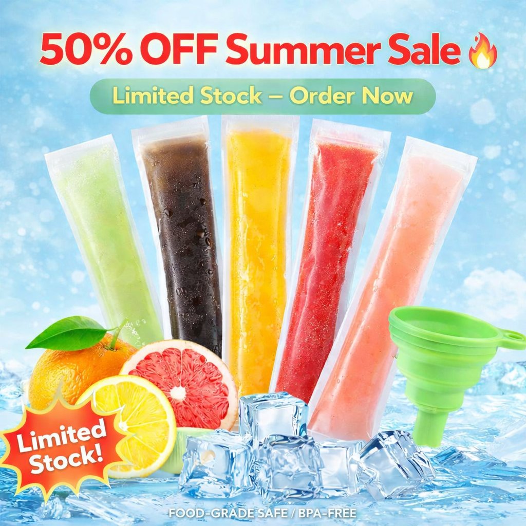 🔥Make Your Own Ice Pops Kit – Easy DIY Freeze Pop Bags for Summer Fun