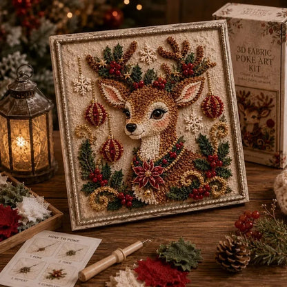 ✨Hot 30% OFF🌹🎄 3D Christmas Fabric Poke Art Kit