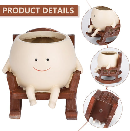 ✨ Rocking Smiley Face Planter😊