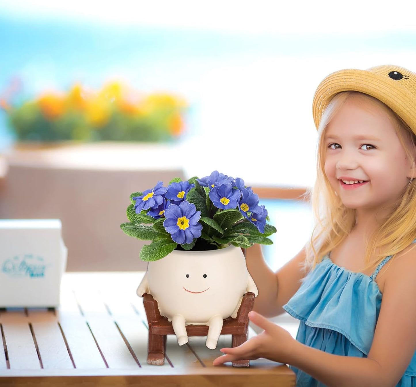 ✨ Rocking Smiley Face Planter😊