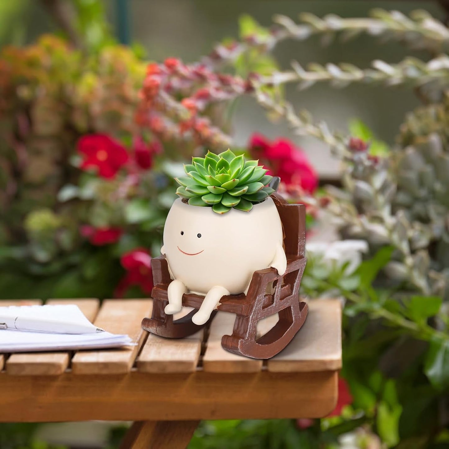 ✨ Rocking Smiley Face Planter😊