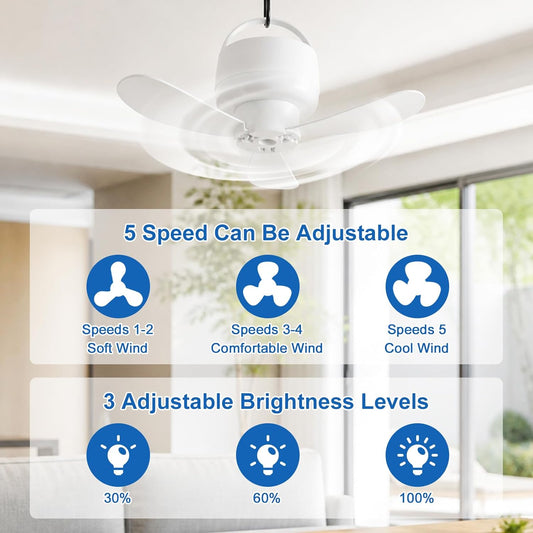 ✨Magnetic Ceiling Fan for Cruise, Small USB Rechargeable Portable Travel Fan with Ultra-Quiet Motor & LED Light
