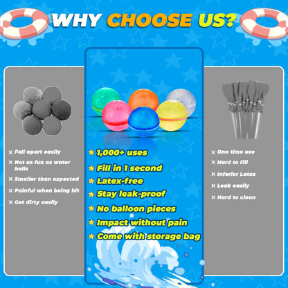 🔥Magnetic Reusable Soft Silicone Water Splash Balls