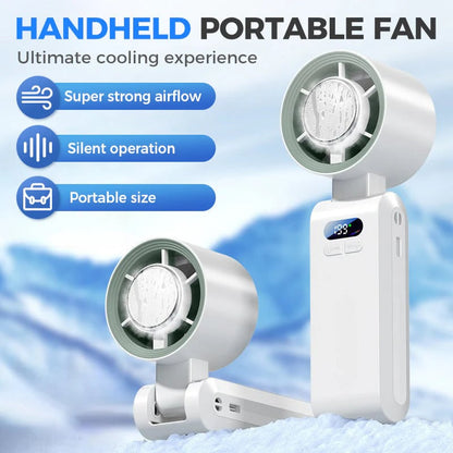 🎖️Portable fan Handheld High Speed Fan