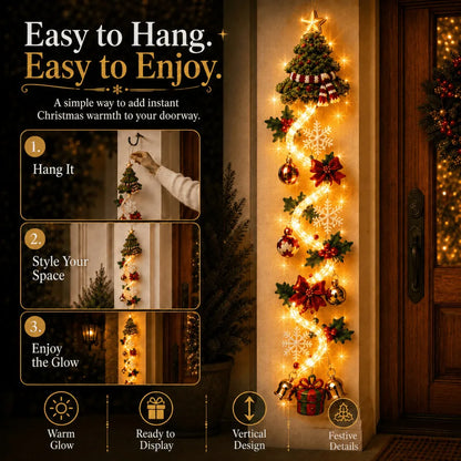 🔥🎄Glowing Christmas Door Hanger | 6 Festive Lighted Designs with Warm Glow