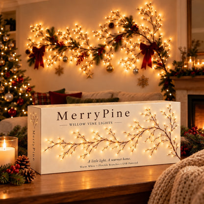 🔥Flexible LED Branch Lights | Remote-Controlled Holiday Wall Decor