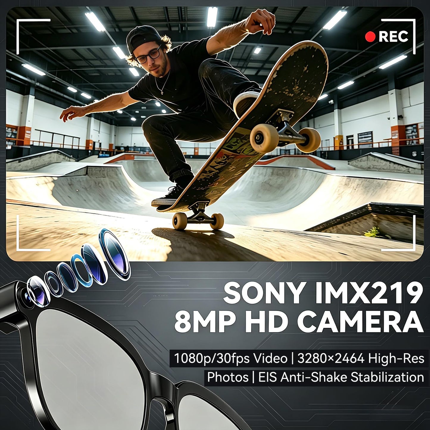 🔥Smart AI Camera Glasses with 8MP Photochromic Lenses