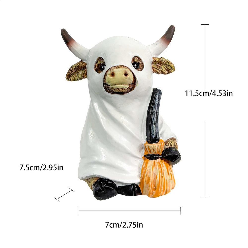 🎖️Realistic Resin Decorative Animal Cow Sculpture Figurine