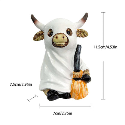 🎖️Realistic Resin Decorative Animal Cow Sculpture Figurine