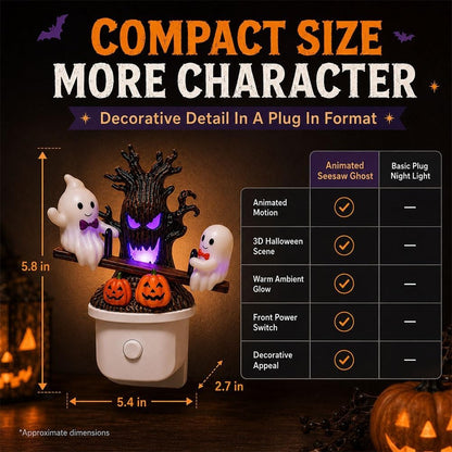 🎖️Animated Seesaw Ghost Plug in LED Night Light