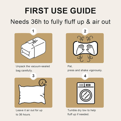 🎖️5-Star Hotel Plush Pillows: Fluffy Support, Zero Neck Pain