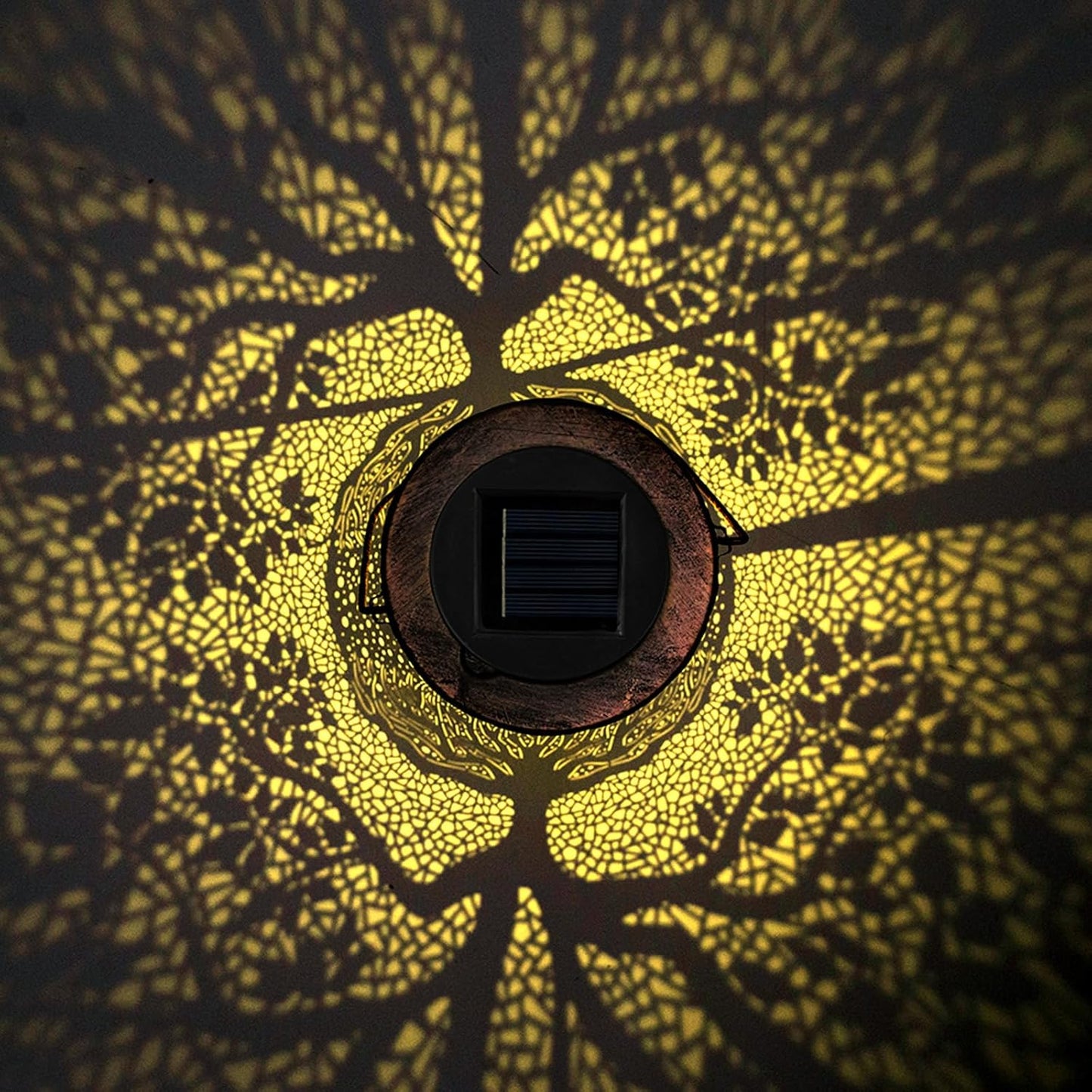 🎖️Solar Lantern Outdoor, Tree of Life Metal Hanging Light Waterproof