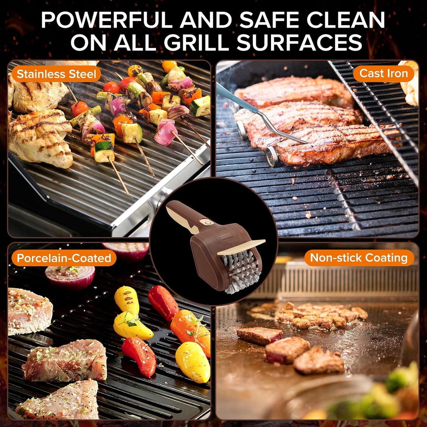 🎖️Electric Grill Brush for Outdoor Grill