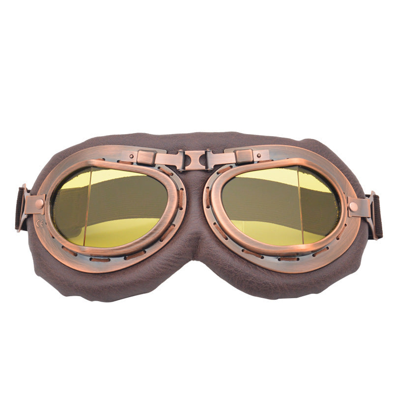 🎖️Peicees Vintage Helmet Goggles Motorcycle Goggles Bike Motorcross Pilot Goggle