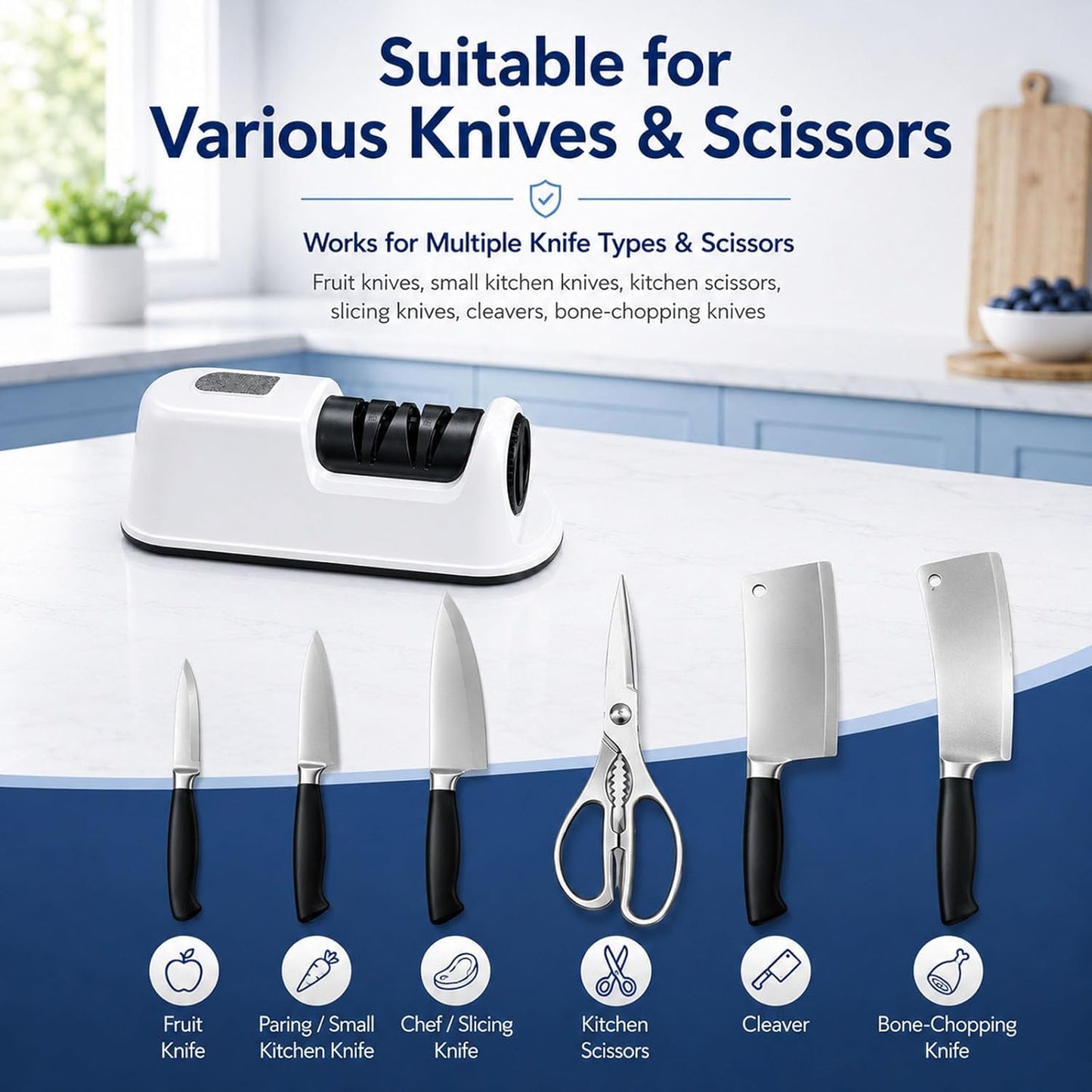 ✨🔥RECHARGEABLE ELECTRIC KNIFE SHARPENER🔪