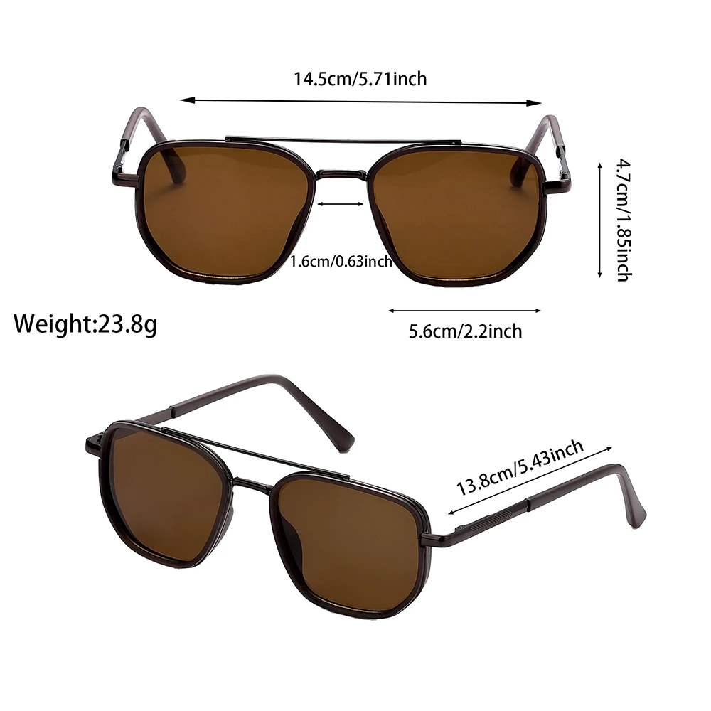 ✨😎 Fashion Geometric Double-Beam Sunglasses