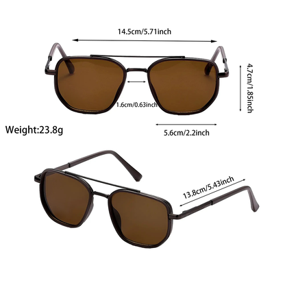 ✨😎 Fashion Geometric Double-Beam Sunglasses