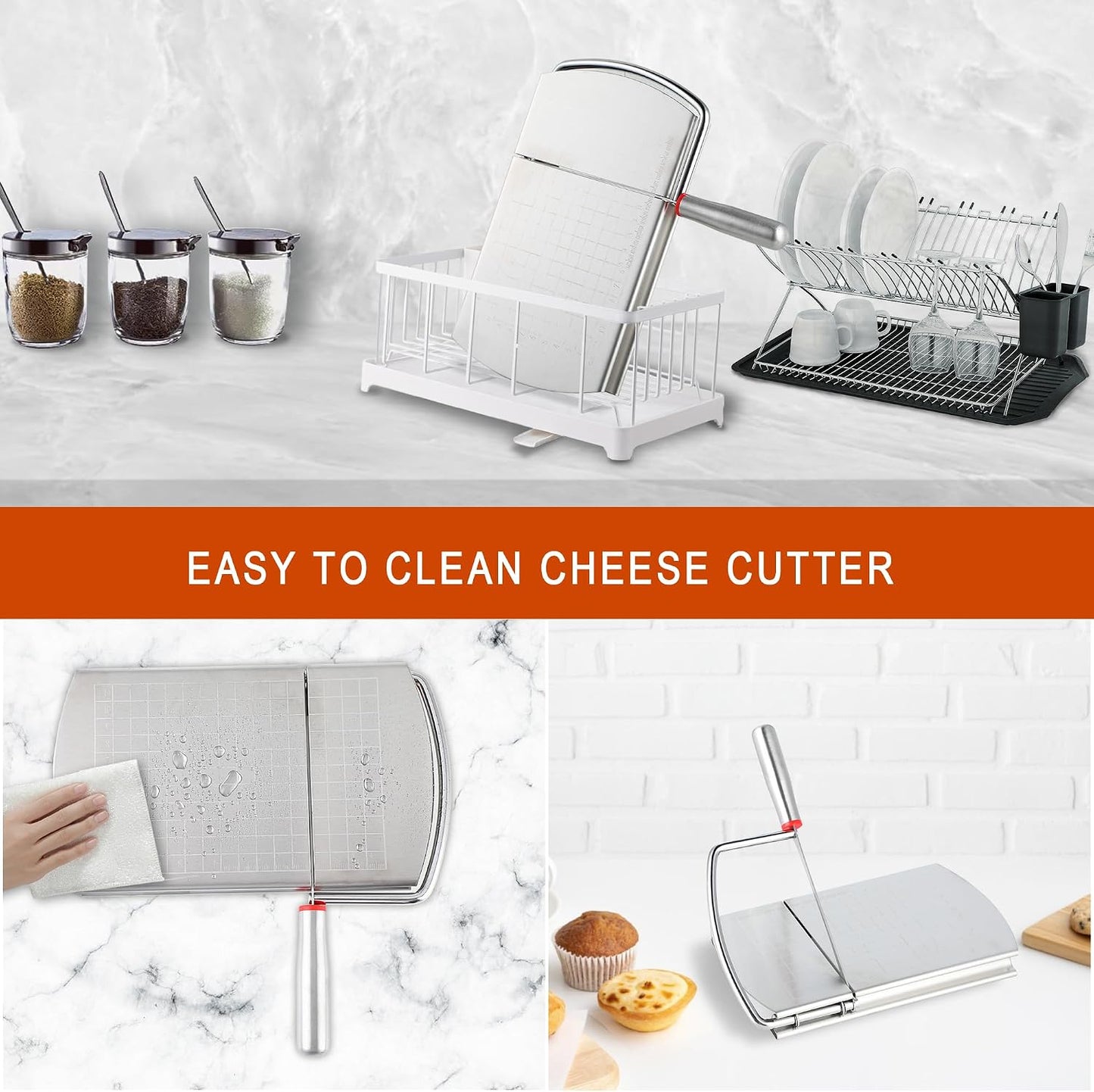 🎖️Cheese Slicer with Blade for Block Cheese