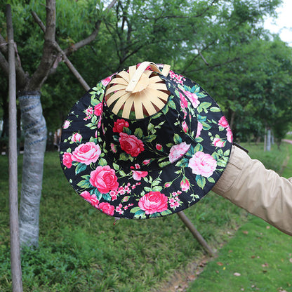 🎖️New Unisex Summer Fashion Bamboo Fan Hat Foldable Bamboos Sun Protection Caps for Outdoor Sports Travel Worker