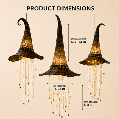 ✨Early Halloween Sale🔥Lighted Witch Hat Hanging Chime🧙