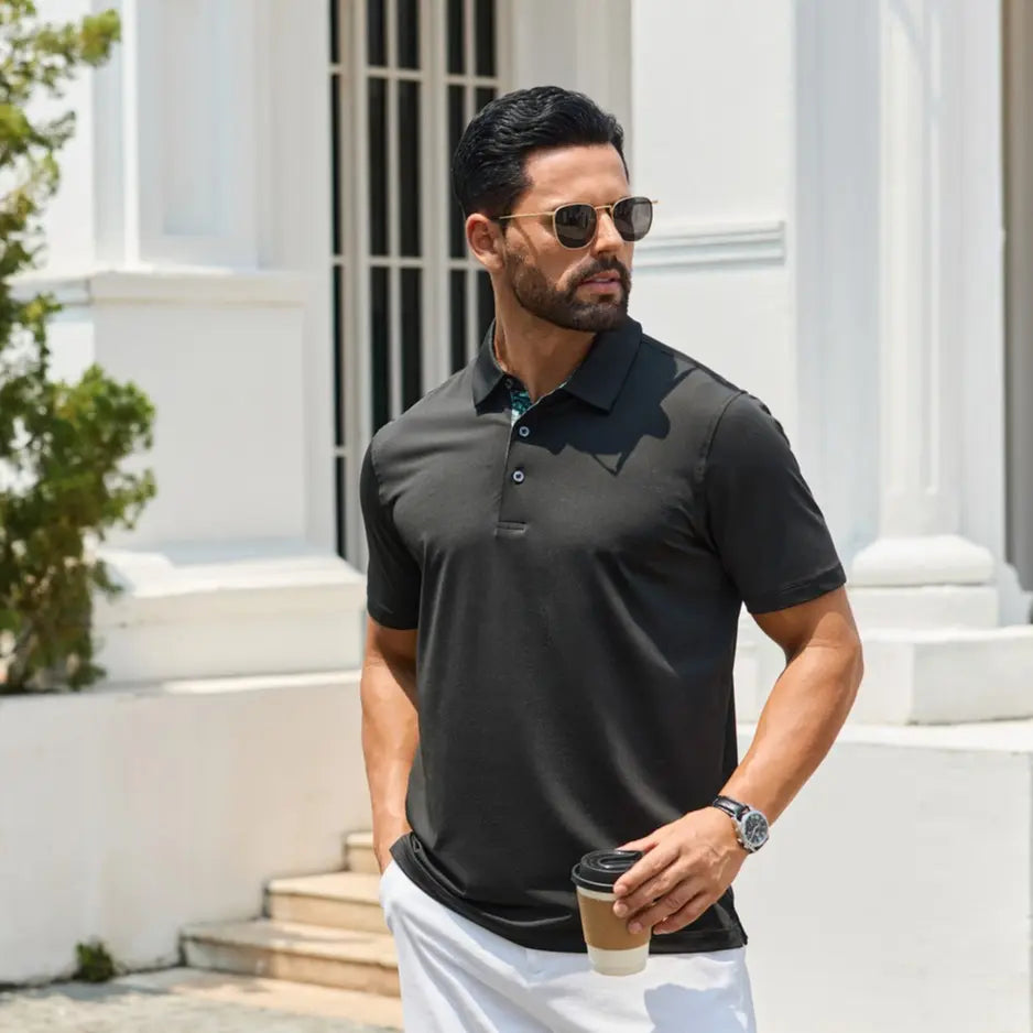 ✨3-Pack Men’s Polo Shirts - Soft Cotton, Short Sleeve Comfort