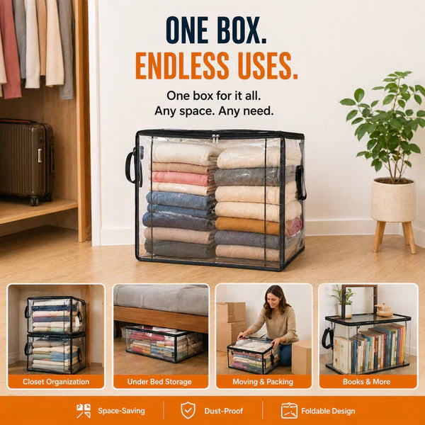 🎖️📦Large Heavy-Duty Thick Plastic Clear Storage
