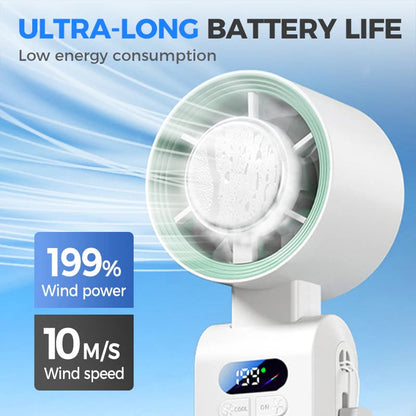 🎖️Portable fan Handheld High Speed Fan
