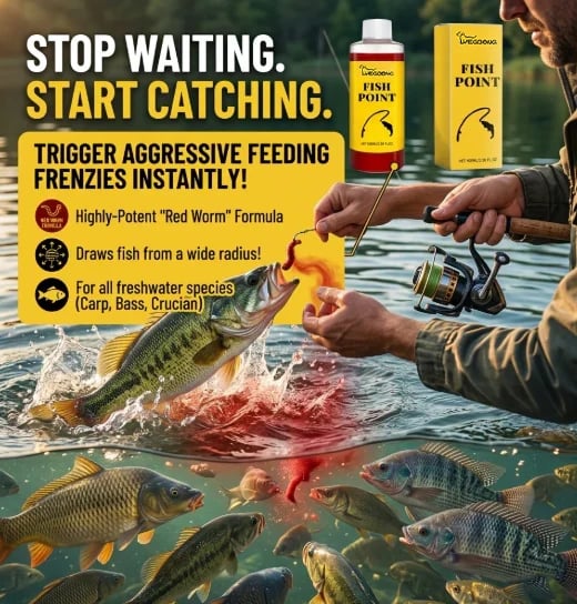 🎖️ سائل جذب الأسماك المركز – 🐟 تركيبة دودة حمراء سريعة المفعول