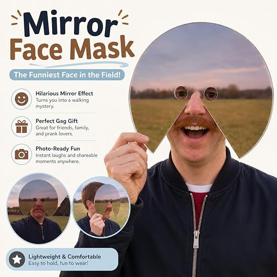 🔥Mirror Face Mask – Hilarious Selfie & Party Prop