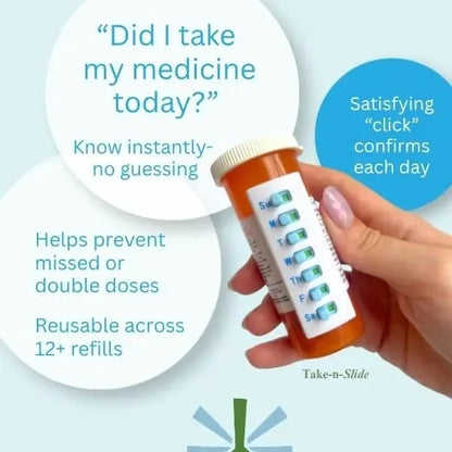 ✨Hot 40% OFF💊 💊Reusable Medication Tracker For Pill, Vitamin & Pet Bottles, Prevent Missed Doses