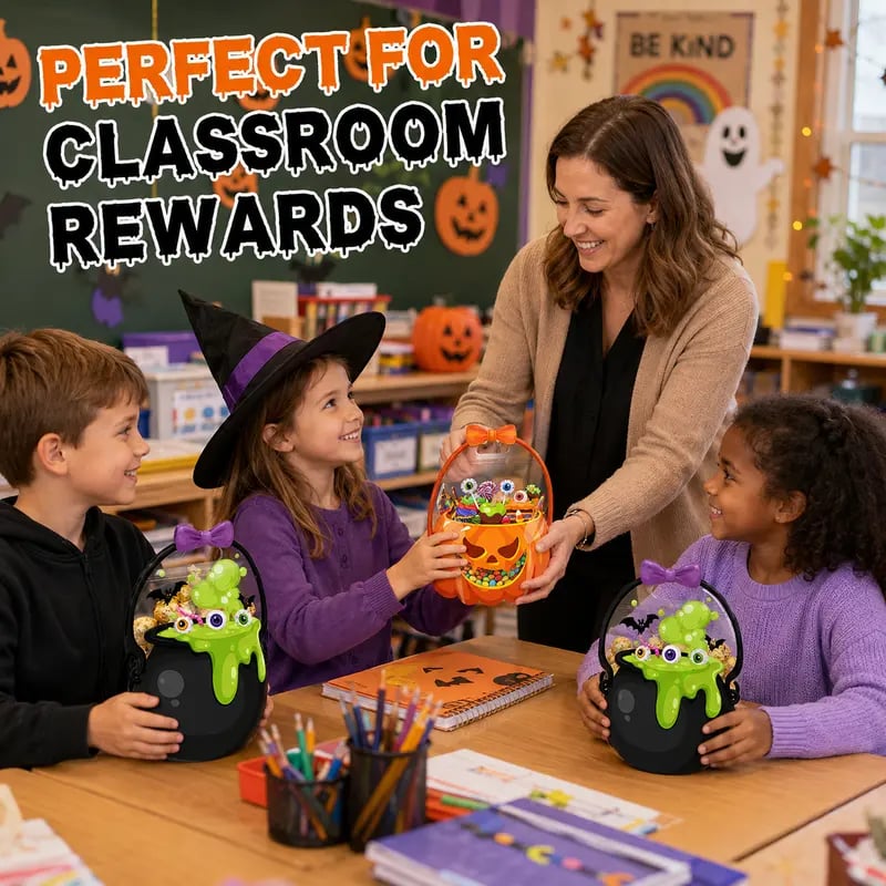 ✨20/40/60 Pcs Halloween Plastic Goodie Bags🎃