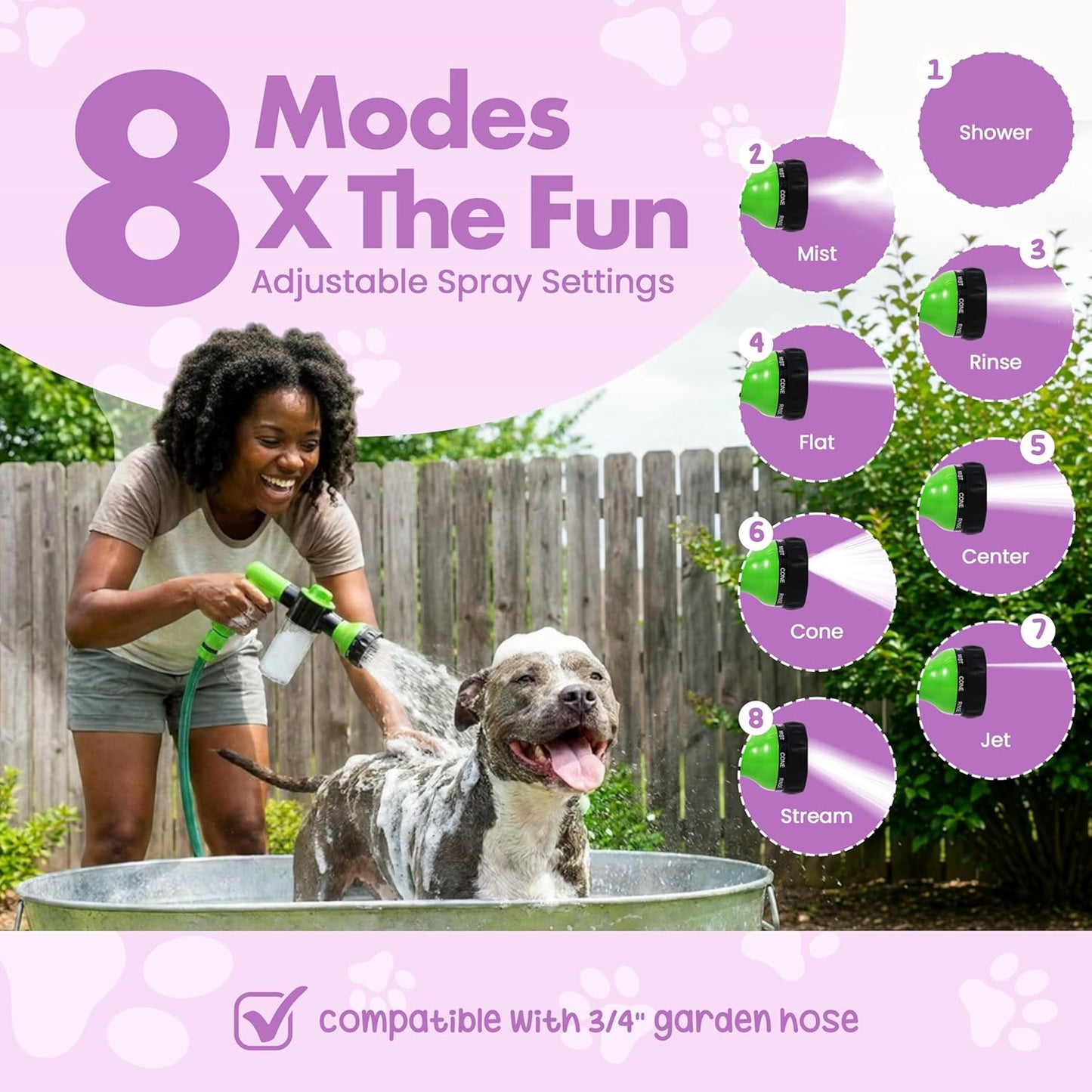 ✨Soap & Shampoo Dispenser for Pet Wash and Garden Hose Sprayer Nozzle