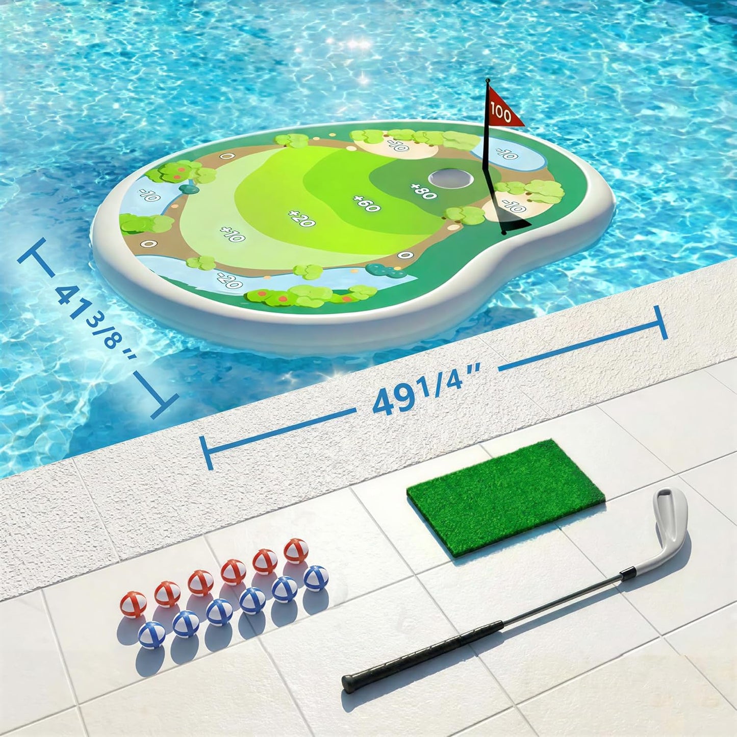 ✨ INFLATABLE POOL GOLF GAME SET⛳