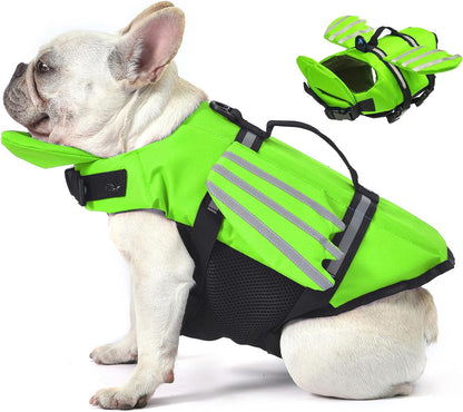 ✨Dog Life Jacket, High Buoyancy Wings Pet Life Vest for Swimming Boating, Safety Flotation Swim Vest with Extra Chin Float