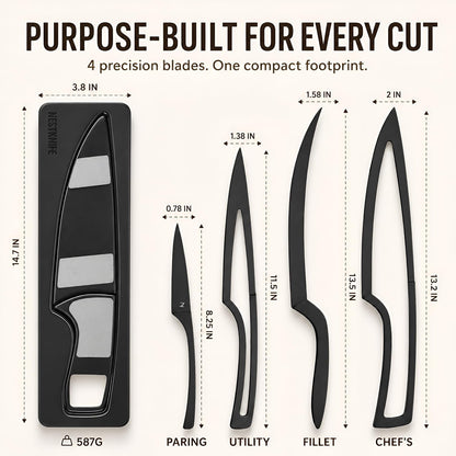 ✨Magnetic Kitchen Knife Set – 4 Piece High Carbon Stainless Steel Kitchen Knives🔪