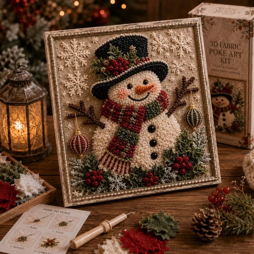 ✨Hot 30% OFF🌹🎄 3D Christmas Fabric Poke Art Kit