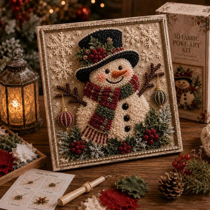 ✨Hot 30% OFF🌹🎄 3D Christmas Fabric Poke Art Kit