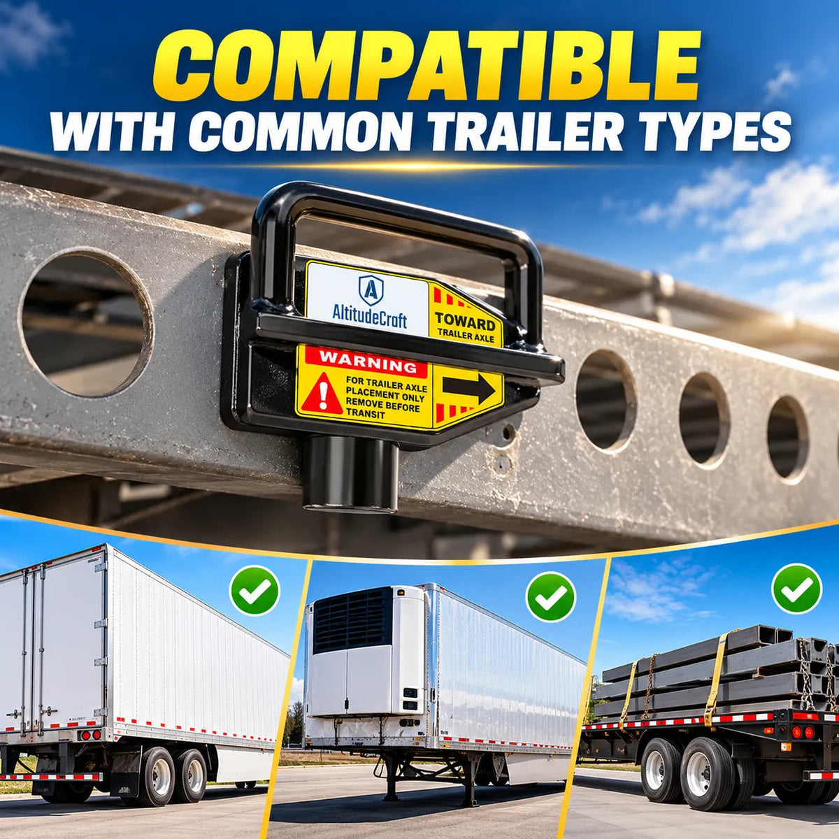 🎁Magnetic Tandem Slide Stopper for Semi Trucks, Heavy-Duty Steel Axle Positioning Tool