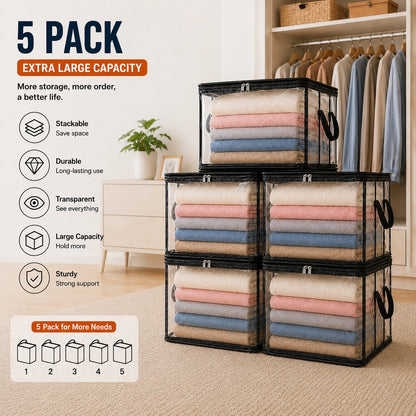 last-day-49-offportable-large-heavy-duty-thick-plastic-clear-storage-box-with-hinged-lid-home-travel-camping-4296