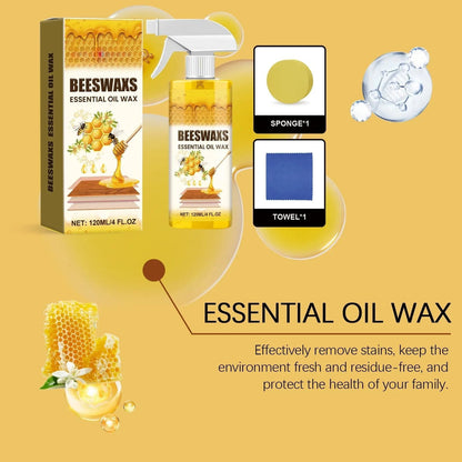 Beeswax Wood Polish Spray 120ml | Natural Shine & Protection for Furniture, Floors, Cabinets – Non-Greasy, Anti-Dust Finish