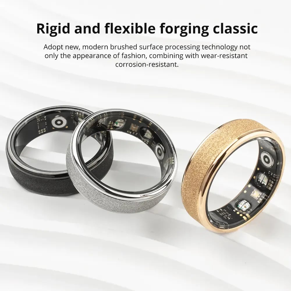 ✨💍 Smart Ring 5ATM Waterproof  – Women & Couples Wearable Fitness Smart Ring with App Tracking | Stylish Tech Gift for Him & Her