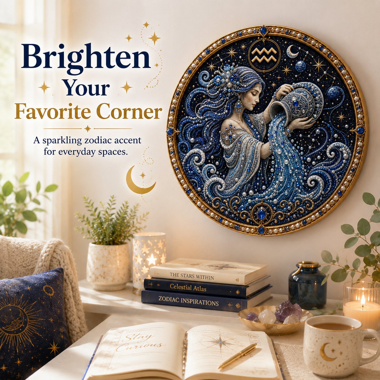 ✨Last Day 49% OFF - DIY 12 Zodiac Signs Pearl Art Kit ♈🌙