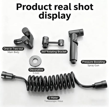 🔥 1-In-2-Handheld Out Dual Control Valve Bidet Sprayer for Toilet
